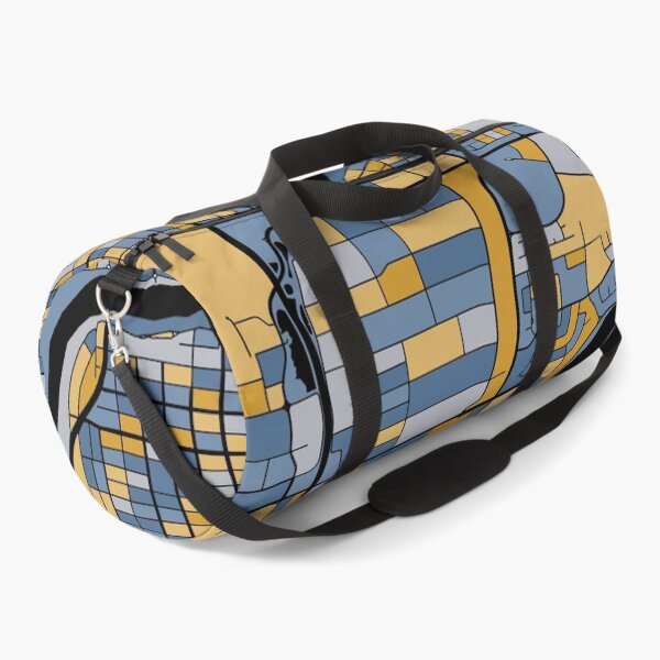 Item preview, Saskatoon Map Pattern in Blue & Gold designed and sold by PatternMaps.