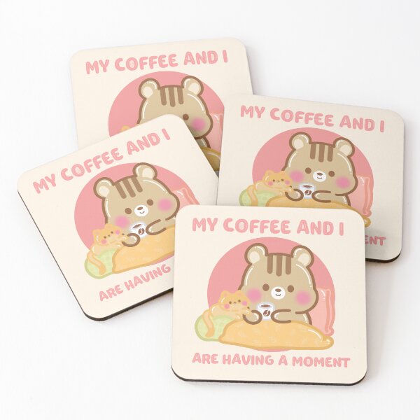 Item preview, Cute Kawaii Chipmunk my coffee and i are having a moment cat designed and sold by cutecozynook.