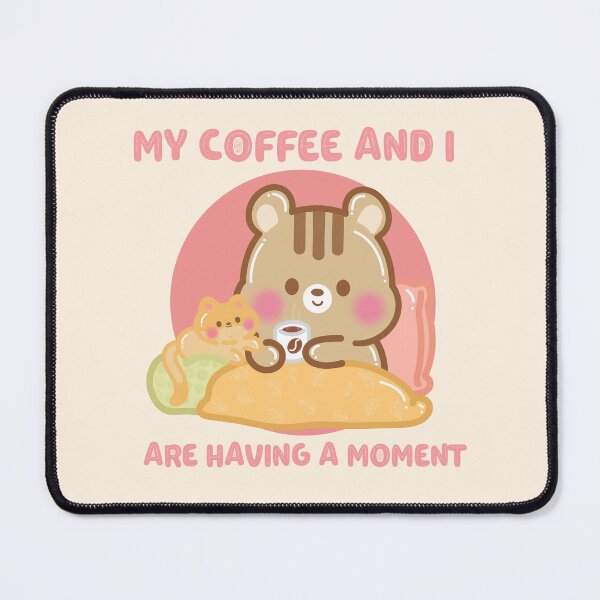 Item preview, Cute Kawaii Chipmunk my coffee and i are having a moment cat designed and sold by cutecozynook.