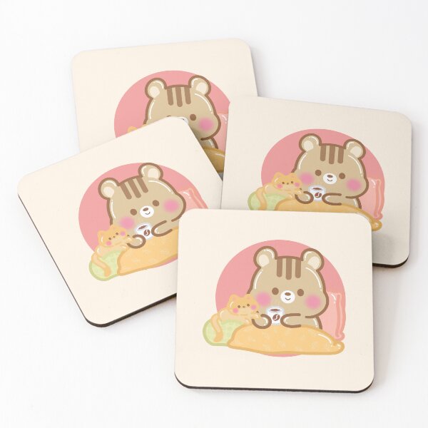Item preview, Cute Kawaii Chipmunk My Coffee and I are having a Moment Cat designed and sold by cutecozynook.