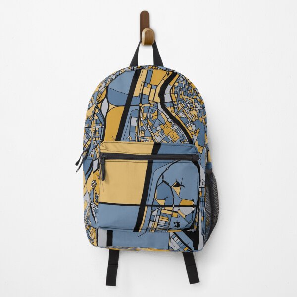 Item preview, Seville Map Pattern in Blue & Gold designed and sold by PatternMaps.
