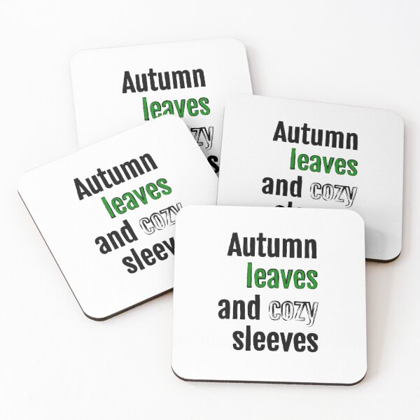 Artikelvorschau, Herbstblätter und kuschelige Ärmel entworfen und verkauft von QuotopiaThreads.
