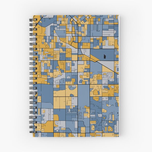 Item preview, Surrey Map Pattern in Blue & Gold designed and sold by PatternMaps.