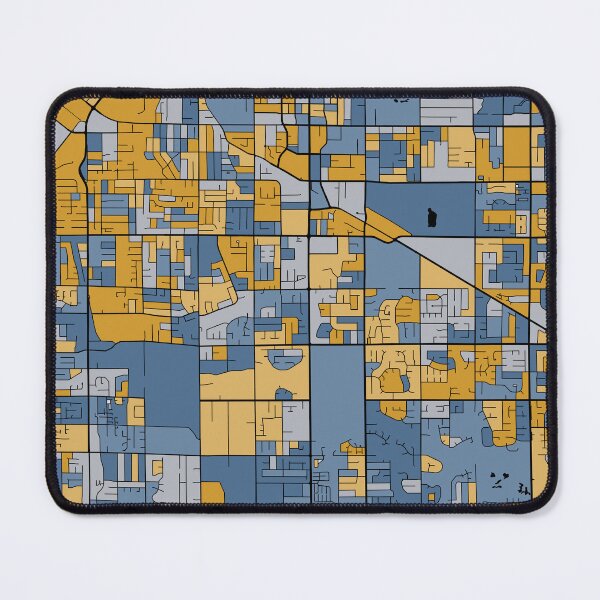 Item preview, Surrey Map Pattern in Blue & Gold designed and sold by PatternMaps.