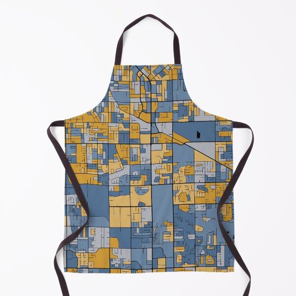 Item preview, Surrey Map Pattern in Blue & Gold designed and sold by PatternMaps.