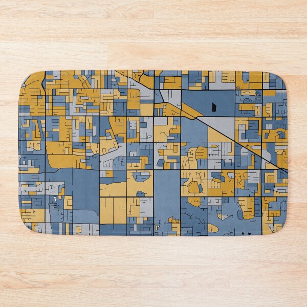 Item preview, Surrey Map Pattern in Blue & Gold designed and sold by PatternMaps.