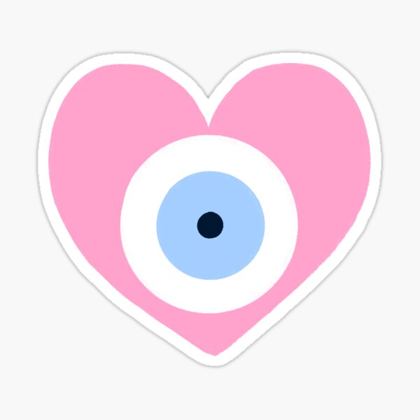 Item preview, Pink Heart Evil Eye designed and sold by roseliax.