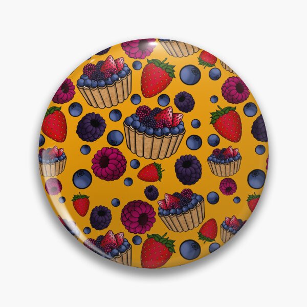 Item preview, Berry Sweet Tart Pattern (Gold) designed and sold by honeybeepaper.