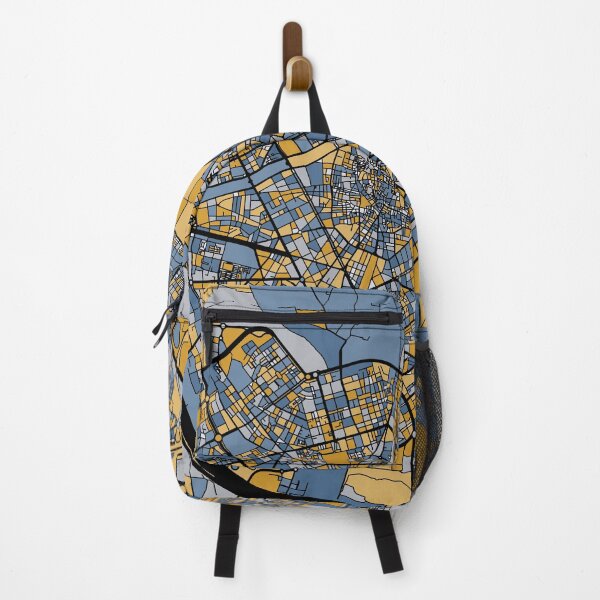Item preview, Valencia Map Pattern in Blue & Gold designed and sold by PatternMaps.