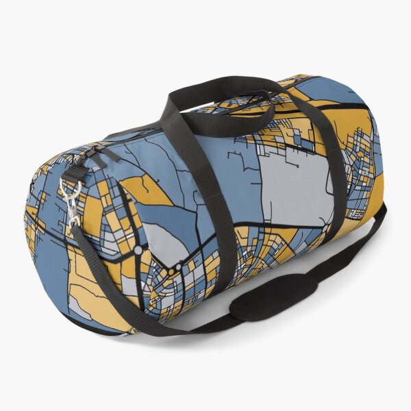 Item preview, Valencia Map Pattern in Blue & Gold designed and sold by PatternMaps.