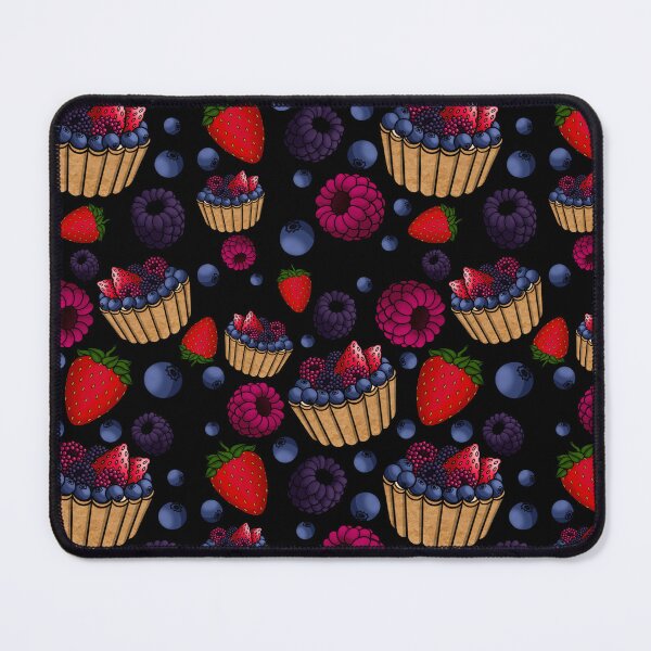 Item preview, Berry Sweet Tart Pattern (Black) designed and sold by honeybeepaper.