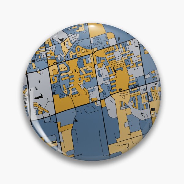 Item preview, Vaughan Map Pattern in Blue & Gold designed and sold by PatternMaps.