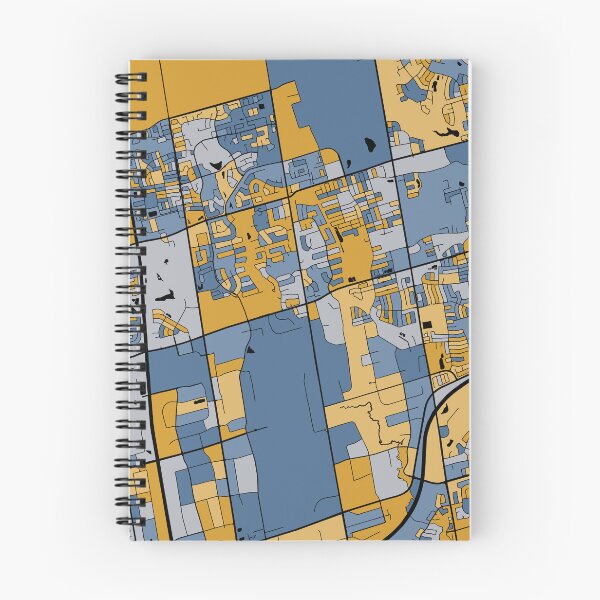 Item preview, Vaughan Map Pattern in Blue & Gold designed and sold by PatternMaps.