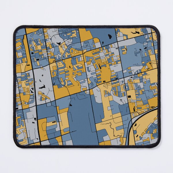 Item preview, Vaughan Map Pattern in Blue & Gold designed and sold by PatternMaps.