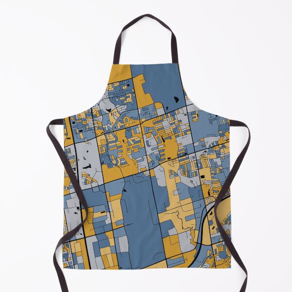 Item preview, Vaughan Map Pattern in Blue & Gold designed and sold by PatternMaps.