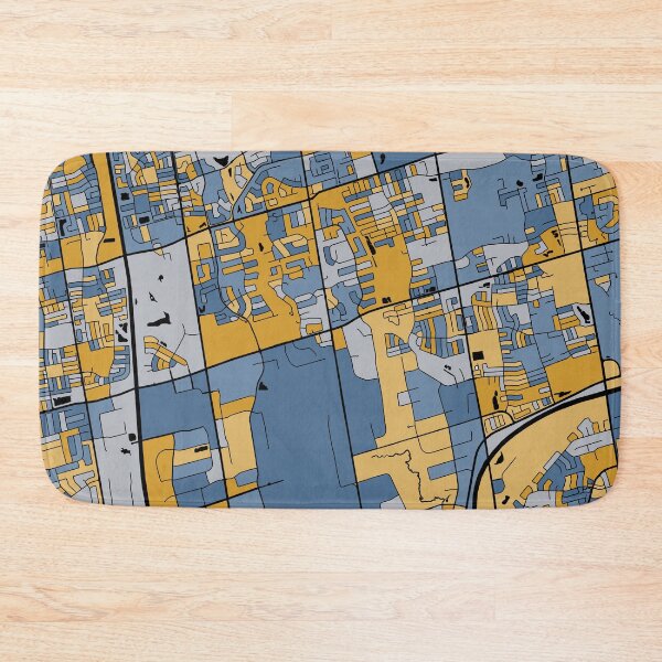 Item preview, Vaughan Map Pattern in Blue & Gold designed and sold by PatternMaps.
