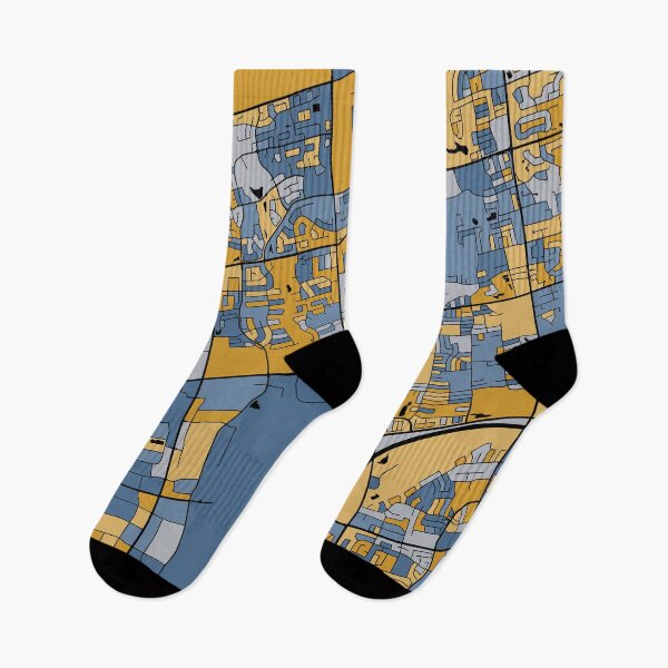 Item preview, Vaughan Map Pattern in Blue & Gold designed and sold by PatternMaps.