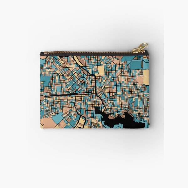 Item preview, Baltimore Map Pattern in Mid Century Pastel designed and sold by PatternMaps.