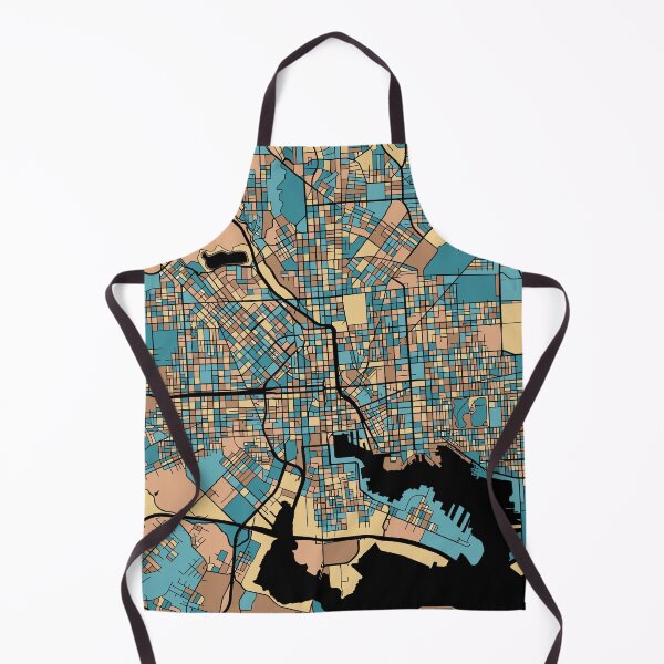 Item preview, Baltimore Map Pattern in Mid Century Pastel designed and sold by PatternMaps.