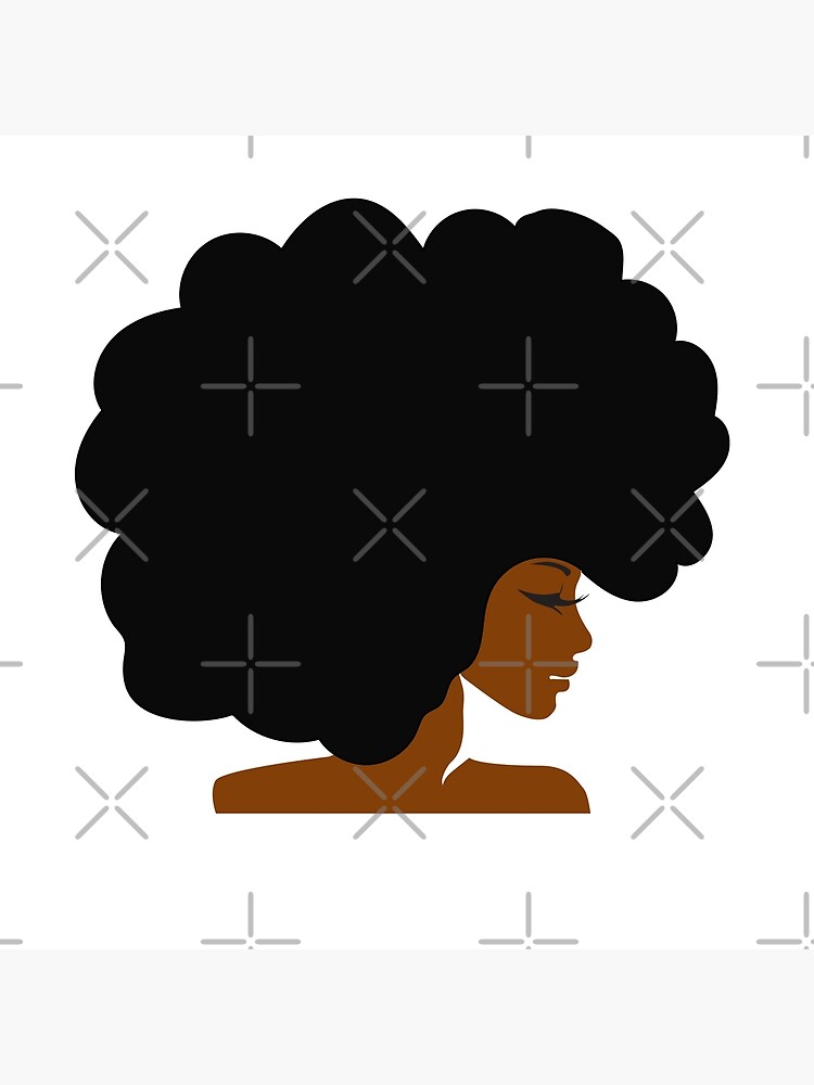 Big Curly Afro Natural Hair Black Woman Tote Bag By