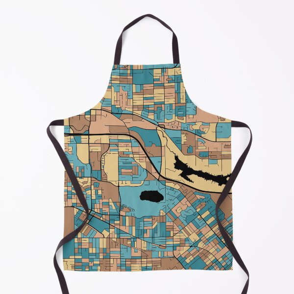 Item preview, Burnaby Map Pattern in Mid Century Pastel designed and sold by PatternMaps.