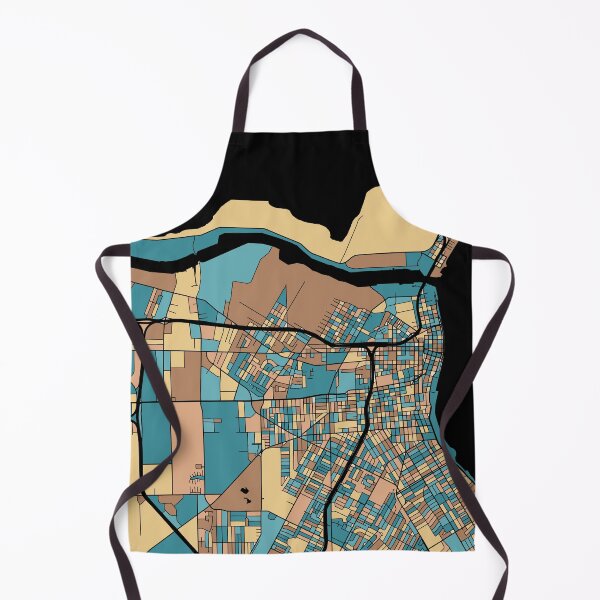 Item preview, Corpus Christi Map Pattern in Mid Century Pastel designed and sold by PatternMaps.