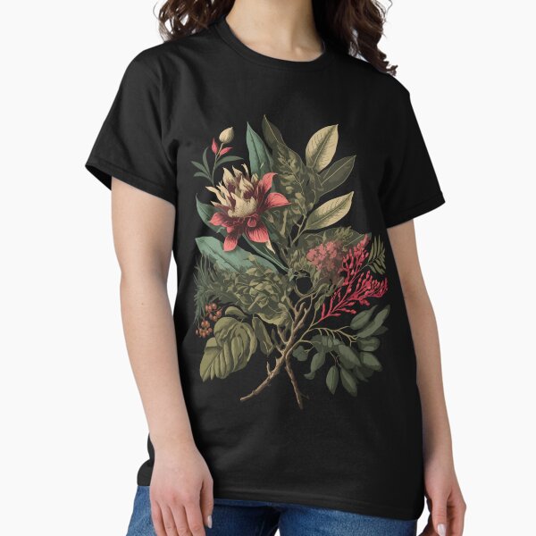 Dark Academia Luxury Botanical Classic T-Shirt