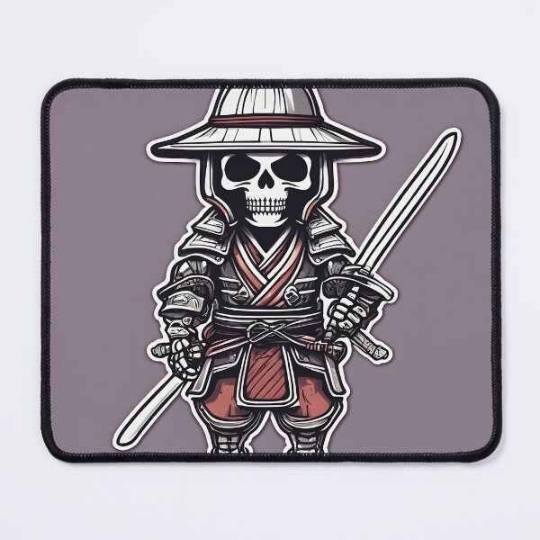 Item preview, Cartoon skeleton samurai  designed and sold by Maths-4-Nerds.