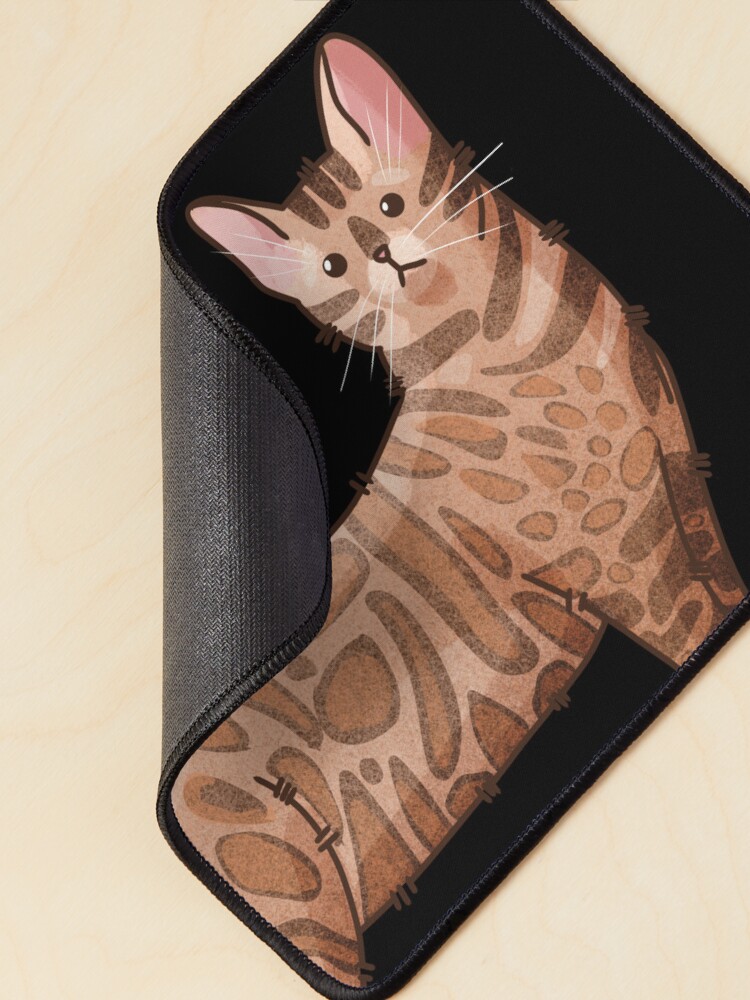 Thumbnail 2 of 5, Mouse Pad, Bengal Cat - Gifts for Cat Lovers designed and sold by FelineEmporium.
