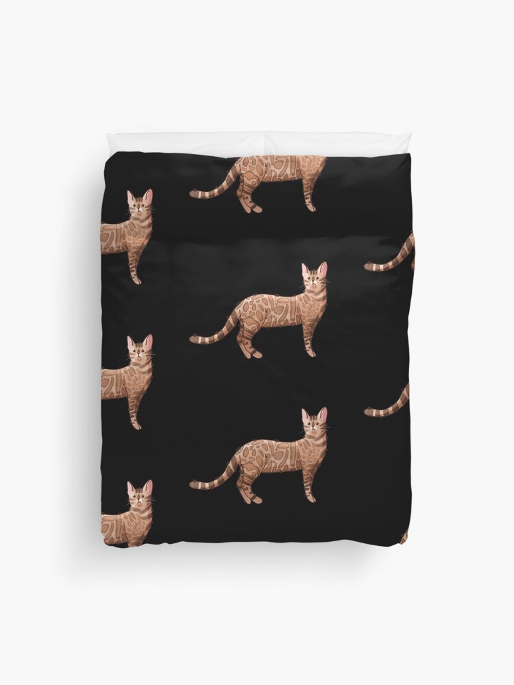 Thumbnail 1 of 2, Duvet Cover, Bengal Cat - Gifts for Cat Lovers designed and sold by FelineEmporium.