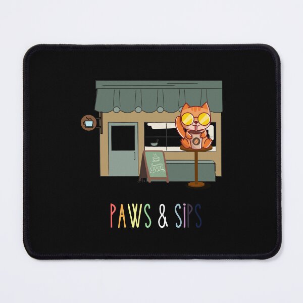 Item preview, Paws & Sips designed and sold by CuteCatsCoffee.