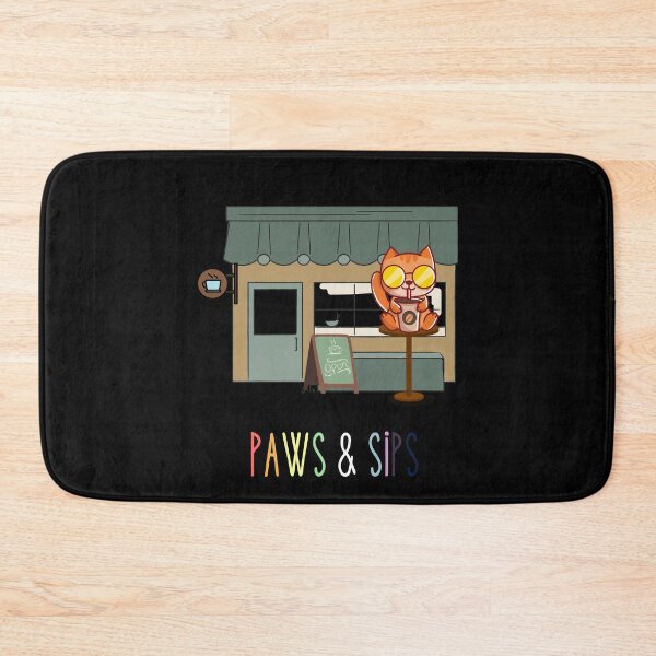 Item preview, Paws & Sips designed and sold by CuteCatsCoffee.