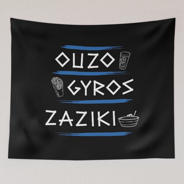 Item preview, Ouzo Gyros Tzatziki Greece Greece designed and sold by MooonTees.