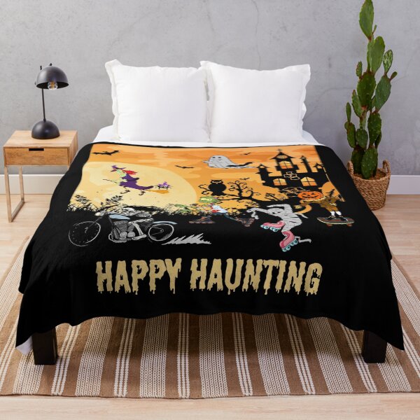 Aperçu de l'œuvre Happy Haunting, Halloween Haunting, Halloween, créée et vendue par GOLDENGARDENART.