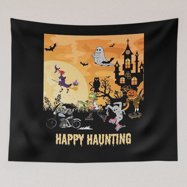 Item preview, Happy Haunting, Halloween Haunting, Halloween, designed and sold by GOLDENGARDENART.