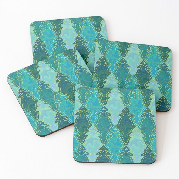 Item preview, Turquoise and green tiles designed and sold by Osting.