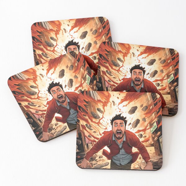 Item preview, Inferno Sprint: Man in red breathing flames designed and sold by ArrangedDesigns.