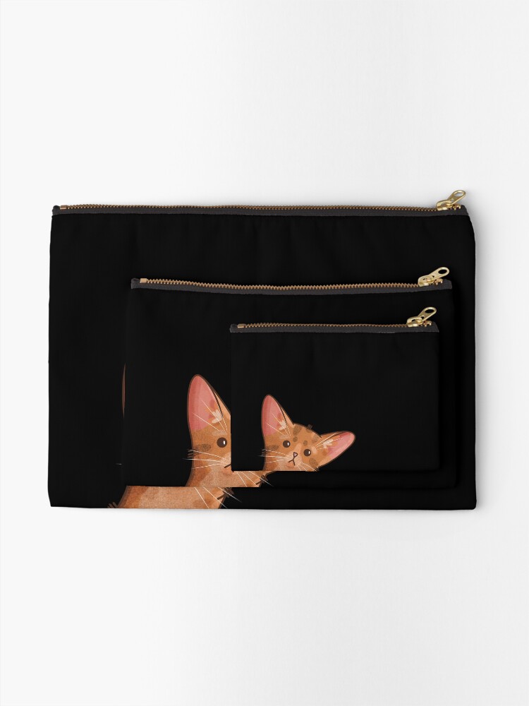Thumbnail 2 of 4, Zipper Pouch, Abyssinian cat - Gifts for Cat Lovers designed and sold by FelineEmporium.