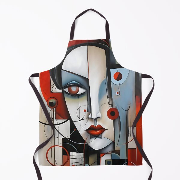 Item preview, Radiant beauty: woman's face with red and white circles designed and sold by ArrangedDesigns.