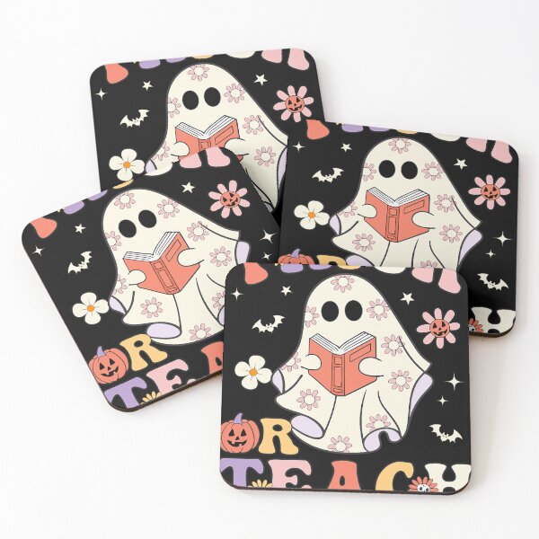 Item preview, Groovy Teacher Halloween Trick or Teach Retro Floral Ghost  designed and sold by JamesLogan5.