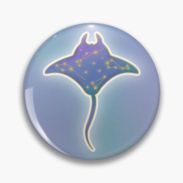 Artikelvorschau, Manta Ray Star Constellation Watercolor with Backround entworfen und verkauft von Saltycurrent1.
