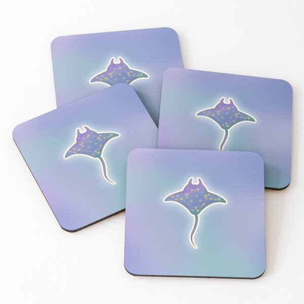 Item preview, Manta Ray Star Constellation Watercolor with Backround designed and sold by Saltycurrent1.