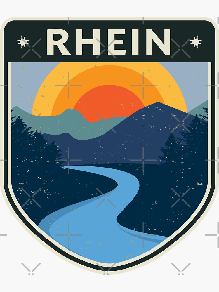 Thumbnail 3 of 3, Sticker, Rhein, Rhine River designed and sold by studio838.