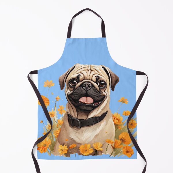 Item preview, Cute Little Pug in a Meadow designed and sold by ZombieLH.