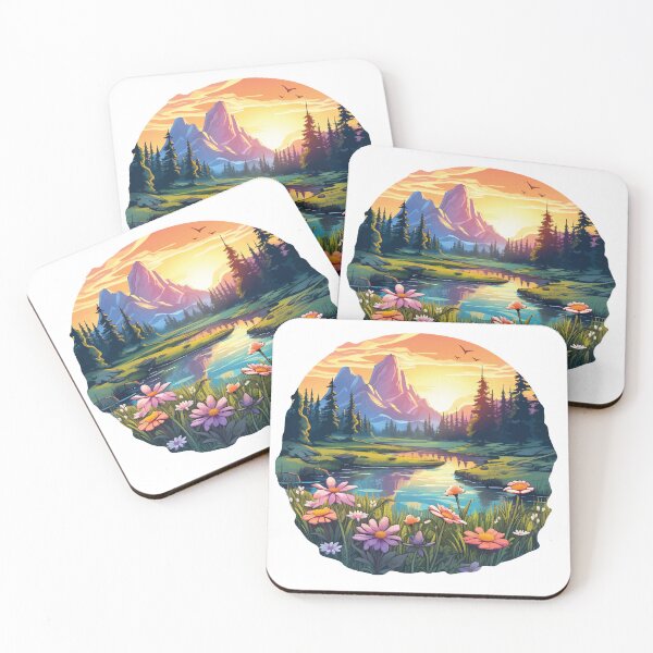 Item preview, nature mountain view stickers designed and sold by mlis.arts.