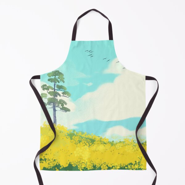 Item preview, Lone tree on yellow flower field designed and sold by SkyisBright.