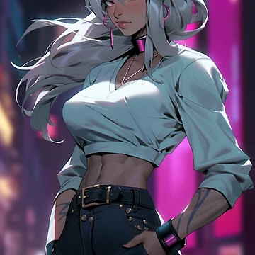 Artwork thumbnail, Neon White Rabbit by AxeWave