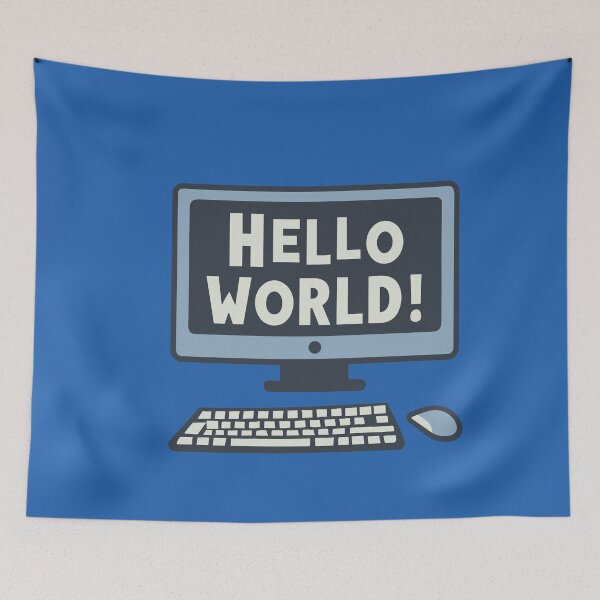 Item preview, Hello world designed and sold by RocketArtInd.