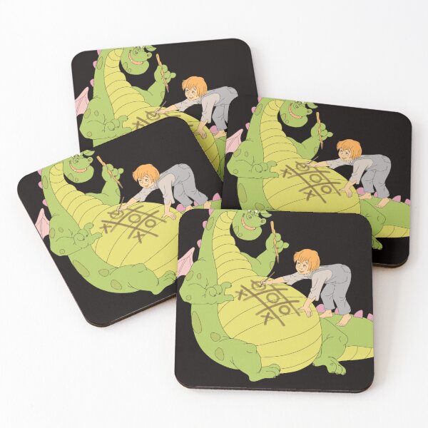 Item preview, Pete's Dragon Pete and Elliott Play Tic-tac-toe Vintage Fan Art designed and sold by LIAMCEDERST.