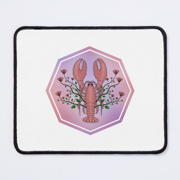 Item preview, Lobster and Flowers Pink Purple designed and sold by Saltycurrent1.